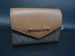 ■美品■ MICHAEL KORS マイケルコース レザー MK柄 6連キーケース 鍵入れ コインケース ブラウン系 DJ6718