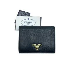 美品/現行✨プラダ 折り財布 ヴィッテログレイン バイカラー ブラウン Amazon | [Prada] [プラダ] 財布 二つ折り レディース