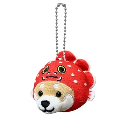 [LamPlanning] 【Series-10】旅するマメしば キーホルダー マスコット ボールチェーン バックチャーム かわいい ふわふわ 犬 柴犬 豆柴 癒し (ねぷた金魚) 1