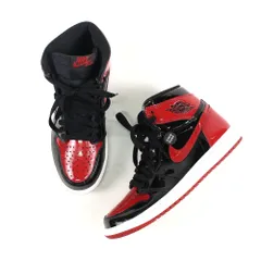 NIKE　ナイキ　2022　555088-063　スニーカー　25cm　AIR　JORDAN　1　RETRO　HIGH　OG　PATENT　エアジョーダン1レトロハイ　パテント　BRED　RED