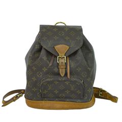 本物 ルイヴィトン LOUIS VUITTON LV モンスリ MM リュックサック バックパック モノグラム ブラウン M51136 ビトン バッグ 中古 【フォロー割】