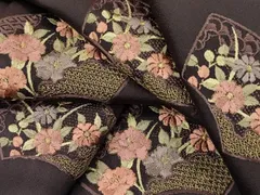 平和屋着物■中国三大刺繍　スワトウ刺繍　汕頭刺繍　総刺繍　付下げ　地紙重ね花文　金糸　松坂屋扱い　正絹　逸品　DAAP9236ma