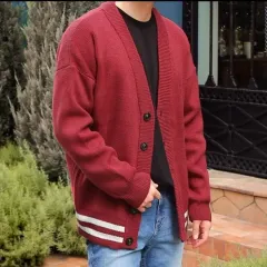 バーガンディー オーバーサイズ カーディガン