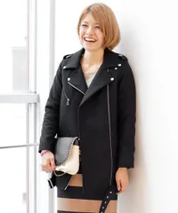 ★定価41,800円【BAILA12月号掲載】Schott/NU別注/ワンスター メルトン ライダース ジャケット ブルゾン /ショット ナノユニバースのサムネイル