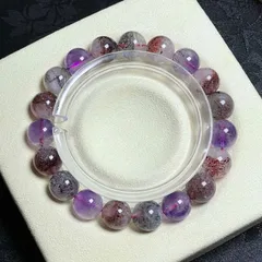 天然水晶★【スーパーセブン】★ブレスレット 天然石 10.3-10.7mm ZB7082