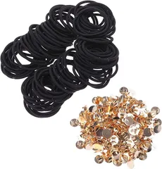 ルボナリエ（lebnelie） ヘアゴム アクセサリー ハンドメイド セッティング台座付き ゴールド 50組(ゴールド 50組)