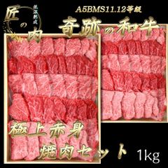 【LAST1】A5BMS12等級ブランド和牛 焼肉セット1kg 肉 牛肉