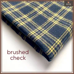 【起毛生地】チェック柄　ネイビー系　先染め　綿ポリ素材　ハンドメイド材料　レディース　ストール　バッグ制作に◎　タータンチェック　マフラー　フランネル風　軽量　柔らかい　インテリアファブリック　あたたかい　混紡　コットン／ポリエステル　かばん 手提げ 022K