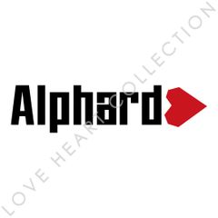 トヨタ アルファード　ハートステッカー　ブラック　1枚　LOVE HEART COLLECTION　TOYOTA Alphard　|　ロゴ　|　デカール　|　切り文字　|　切文字　|　新品　|　送料無料　|　匿名配送