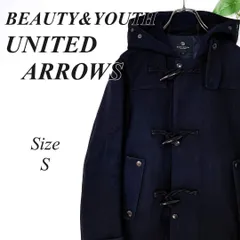 BEAUTY&YOUTH UNITED ARROWS ジップアップダッフルコート ビューティアンドユースユナイテッドアローズ S フーデッドコート ネイビー 紺