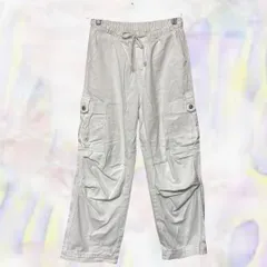 SHEIN　シーイン　ワークパンツ　ホワイト　レディース　サイズ27　Mサイズ　ウエストゴム　ポケット　コットン　楽ちん　リラックス