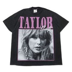 新品 テイラー スウィフト Tシャツ 半袖 TAYLOR SWIFT アーティスト Tシャツ ブラック サイズ：メンズ L, XL ビッグサイズ 大きいサイズ【PI】