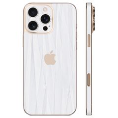 wraplus スキンシール iPhone16 Pro Max 対応 [ホワイトアブストラクト]