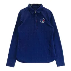 サイズ：M CALLAWAY キャロウェイ  長袖ポロシャツ エッフェル塔総柄 ネイビー系 [240101259616]# ゴルフウェア レディース ストスト