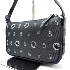 【ヴィンテージ】ハンティングワールド　ショルダーバッグ　ナイロン　レザー　黒 レザー巾着ショルダーバッグヴィンテージ|ハンティングワールド