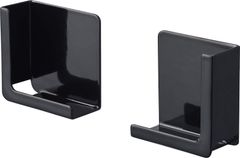 【在庫処分】ホルダー ブラック タブレット 約W5XD2.5XH5cm バスルーム タワー 挟んで固定 マグネット 様々なサイズに対応可 山崎実業(Yamazaki) 4982