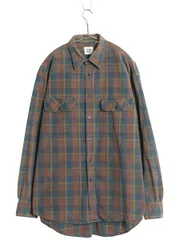 【お得なクーポン配布中!】 00s オールド ギャップ チェック 長袖 シャツ メンズ L 古着 旧タグ ヘビーウェイト コットン ゆったり カジュアル マルチカラー シンプル