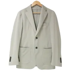 リングヂャケット RING JACKET 美品 Salon de GW アンコンジャケット 段返り 3B ストレッチ S ベージュ X
