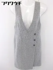 ◇ NATURAL BEAUTY BASIC ノースリーブ 膝丈 ジャンパースカート ワンピース サイズS グレー レディース  【中古】 【1112200000717】