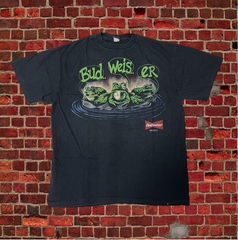 Budweiser / バドワイザー　Tシャツ　YOUR PAD OR MINE?  frog カエル 企業