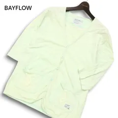 BAYFLOW ベイフロー 春夏 ネイティブ柄★ 7分袖 V ネック カーディガン 羽織り Sz.4 メンズのサムネイル