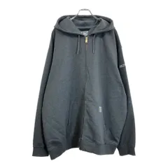 Carhartt カーハート フルジップ スウェット パーカー 大きいサイズ 企業ロゴ グレー(メンズ 2XL)中古 古着 U6296