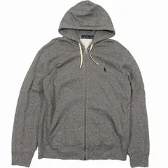 ポロ ラルフローレン POLO RALPH LAUREN Alaskan Heather Classic フリース フルジップ パーカー ポニーロゴ刺繡 グレー サイズL メンズ YBAM7