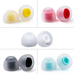 KBEAR 07イヤーピース シリコンイヤホンパッド 重低音強化イヤホンキャップ 音質向上イヤーチップ柔らかい 滑り止めイヤホン ピース5サイズ（S、M-、M、M+、L）セットハイブリッド対応カラフルイヤホンゴム (イヤピース5サイズ)
