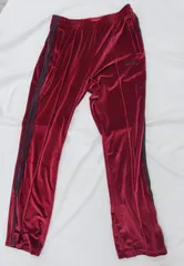 ベロア NERDY ノルディ トラックパンツ S ワインレッド 刺繍口ゴ 2025