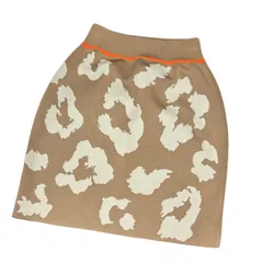 美品◎HERMESエルメス　ミニスカート/ヒョウ柄