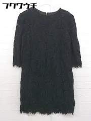 ◇ Kaon カオン 総レース 七分袖 ミニ ワンピース サイズ36 ブラック レディース  【中古】 【1107270001566】