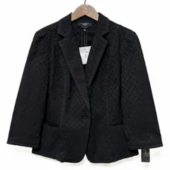 #anc タルボット Talbots ジャケット 12P 黒 カットワークレース シングル 七分袖 レディース [941296]のサムネイル