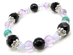 アマゾナイト アメジスト オニキス ブレスレット パワーストーン ブレスレット メンズ レディース 天然石 数珠 アクセサリー