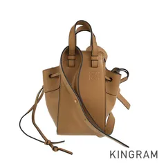 ロエベ LOEWE ドローストリング ハンモック ミニ 2WAY ショルダーバッグ 329.77.V07 ブラウン レザー ハンドバッグ ssi【中古】