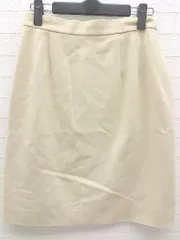 ◇ Paul Stuart ポール スチュアート カシミヤ混 膝丈 タイト スカート 11 ベージュ系 *  【1002797589453】