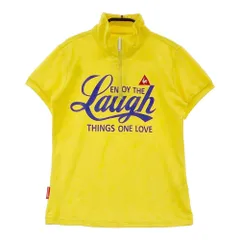 サイズ：M LECOQ GOLF ルコックゴルフ  ハーフジップ半袖 Tシャツ  イエロー系 [240101293247]# ゴルフウェア レディース ストスト
