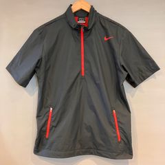 NIKE GOLF ナイキゴルフ 刺繍 ロゴ ハーフジップ シャツ L レッド NIKE GOLF ナイキ ゴルフ ハーフジップ プルオーバー 黒 赤