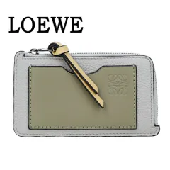 ロエベ フラグメントケース LOEWE SGC COIN CARDHOLDER C660Z40X07 5666 / 0011294006 コインケース カードケース ミニ財布 シェルグレー ユーカリ グリーン