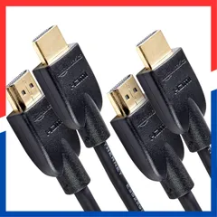 【数量限定】ケーブル ハイスピード 4K HDMI ARC対応 1.8m 2本セット(タイプAオス ベーシック - タイプAオス)ブラック