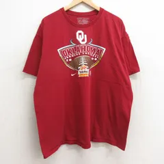 XL/古着 ナイキ NIKE 半袖 ビンテージ Tシャツ メンズ 00s オクラホマスーナーズ フットボール 大きいサイズ コットン クルーネック エンジ