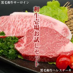 お試しセット【 3 】黒毛和牛ヘレステーキ サーロインステーキ
