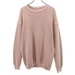 クレプスキュール 日本製 長袖 コットン ニット 3 ピンク crepuscule モススティッチ メンズ