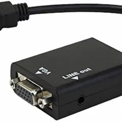 HDMIオスto VGAメスビデオ変換アダプタケーブルPC DVD 2