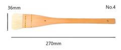 種類2:[2]No.4（穂丈30ｍｍ×巾36mm）　 平刷毛 羊毛 全長270～280ｍｍ  陶芸用 ハケ 刷毛