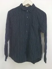 ◇ GLOBAL WORK グローバルワーク ストライプ 長袖 シャツ ブラウス サイズS ネイビー マルチ メンズ  【中古】 【1206220002216】
