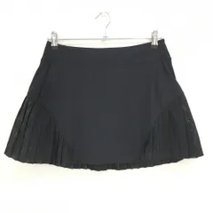 【超美品】アンダーアーマー スカート 黒 裾メッシュプリーツ ヒートギア レディース LG/G/G ゴルフウェア UNDER ARMOUR