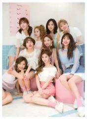 【中古】生写真(女性) TWICE/集合(9人)/全身・座り・衣装白・ピンク・目線斜め左・ポストカードサイズ/4th Mini Album CD「SIGNAL」付属写真