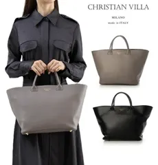 Christian villa クリスチャンヴィラ スタッズ バッグ トートバッグ 2WAY 通勤 A4 ショルダーバッグ レディース イタリア製 牛革 本革 コンサバ 大容量 6107のサムネイル