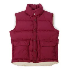 90's Eddie Bauer ダウンベストMバーガンディ ほぼDEAD