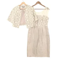 Laura Ashley ローラアシュレイ 花柄 刺繍★ セットアップ アンサンブル ワンピース 半袖 ジャケット Sz.36 レディース